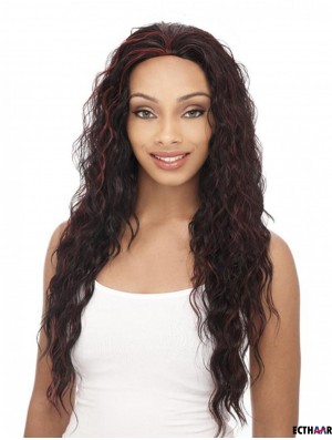 Lockiges brasilianisches Remy-Haar Braun Langlebige 3/4 Perücken