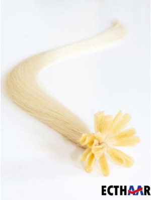 Blonde Straight Gorgeous Nail / U Tip Haarverlängerungen