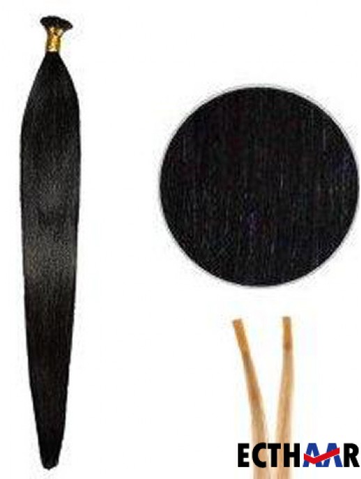 Black Straight Stick / I Tip Haarverlängerungen