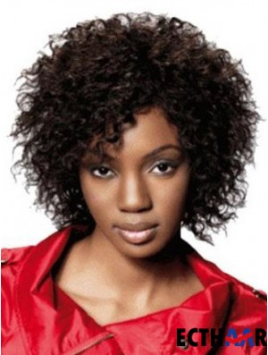 Kinnlänge Brown Kinky Classic Fashion Afroamerikaner Perücken