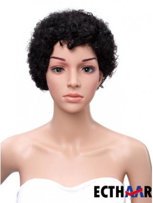 8 Zoll schwarze Spitze Perücken für schwarze Frauen