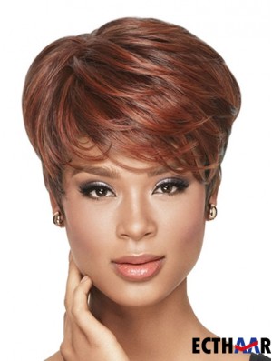Cropped Red Wavy Boycuts Ideale Afroamerikanerperücken