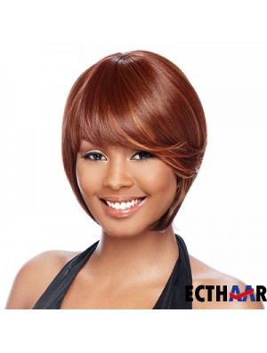 Kurze Auburn Straight Bobs Beste Afroamerikaner Perücken