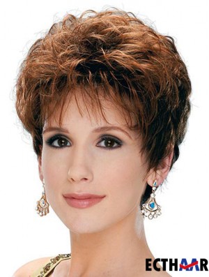 Klassische Lady Perücke Mit Capless Synthetic Curly Style Short Length