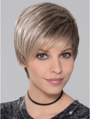 Boycuts Ombre / 2 Ton Straight 4 Zoll Wefted Perücke