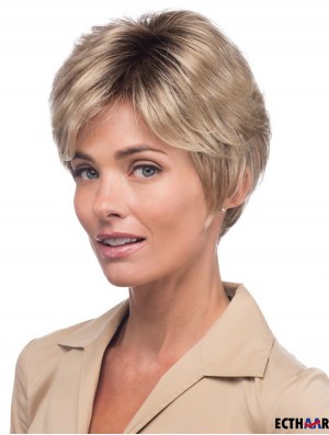 Kurze gewellte Spitze vorne geschichteten 8 Zoll Fashion Synthetic Perücken