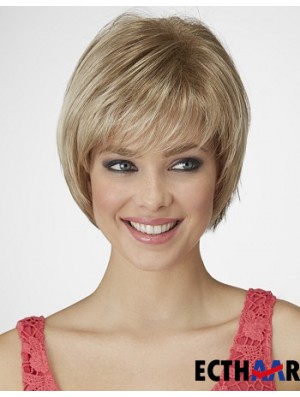 Gerade Kinn Länge Blond 9 Zoll Capless Schöne Bob Perücken