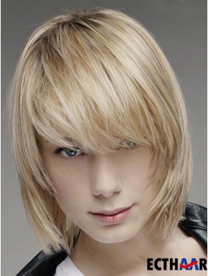 Brown Lace Front Straight Men Handgebunden und Mono Top Echthaar Perücke