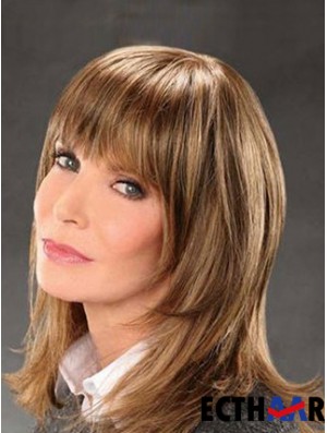 Schulterlange Straight Bobs Lace Front Brown Exquisite 14 Zoll  Perücken