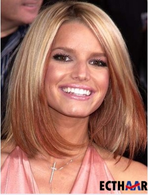 Gerade Spitze Front Bobs Short Ombre / 2 Tone Amazing Jessica Simpson Perücken