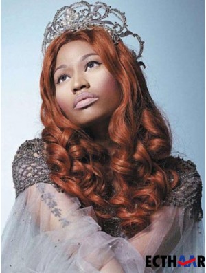 20 Zoll Auburn Curly ohne Pony Lange wunderschöne Nicki Minaj Perücken