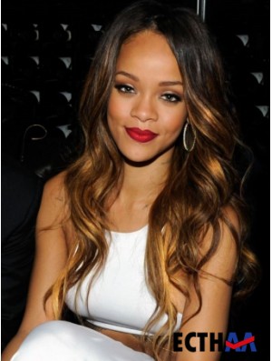 Ombre / 2 Tone Wavy Layered Lace Front 22 Zoll hochwertige  Perücken
