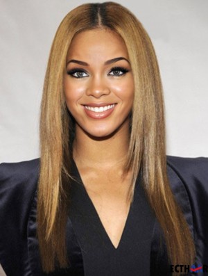 Brown Long Straight Layered Lace Front 18 Zoll  Perücken