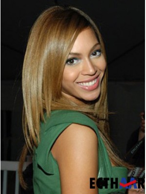 Brown Long Straight ohne Pony Lace Front 18 Zoll  Perücken