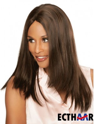 Brown Long Straight ohne Pony Lace Front 16 Zoll Beverly Johnson Perücken
