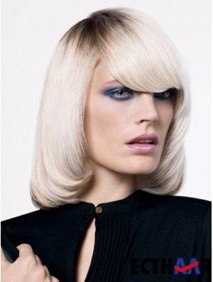 Lace Front Bobs Kinnlänge gewellt 12  inchOmbre / 2 Tone Geeignete Mode Perücken