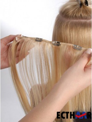 Haarverlängerungsclips Remy Straight Style Blonde Farbe