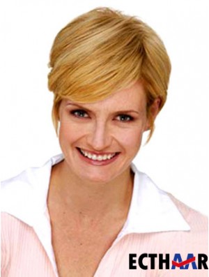 Discount Blonde Straight Synthetic Clip In Haarteilen